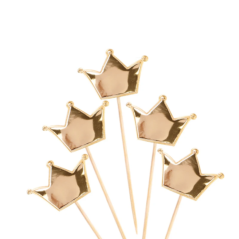 Hot sale Custom Gold and White Folded Paper Fan and Confetti Balloons Acrylic Happy Birthday Cupcake and Cake Toppers/