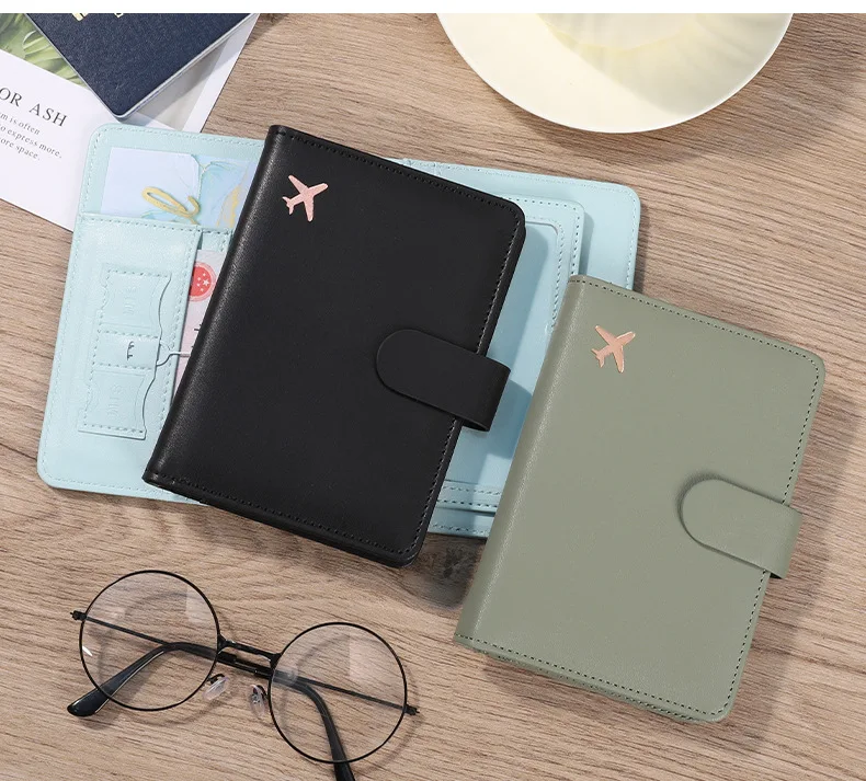 In Stock Travel Us Singapore Japan Korean Uk Leather Passport Holder Wallet With Cards Pen Cash Ticket Slot