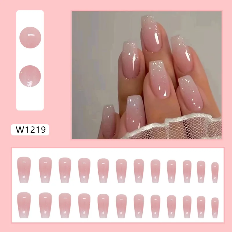 Jingwen OEM Faux Ongles блестящие алмазные наконечники для маникюра