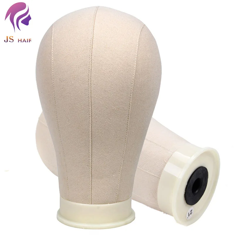Cheap 21 22 23 24 25 inches Poly Canvas Block Head Mannequin Wig Stand For Styling Display Making Wigs