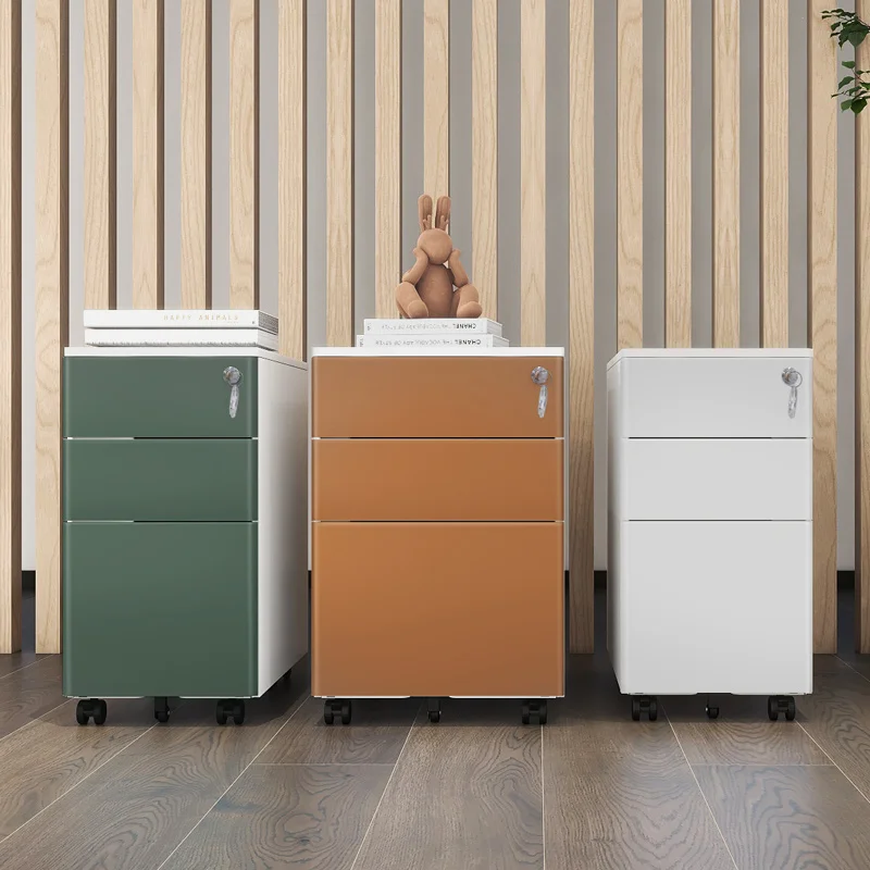Luoyang   steel metal storage cabinet Metal Storage Almirah Movable Three Drawers File Metal Cabinet