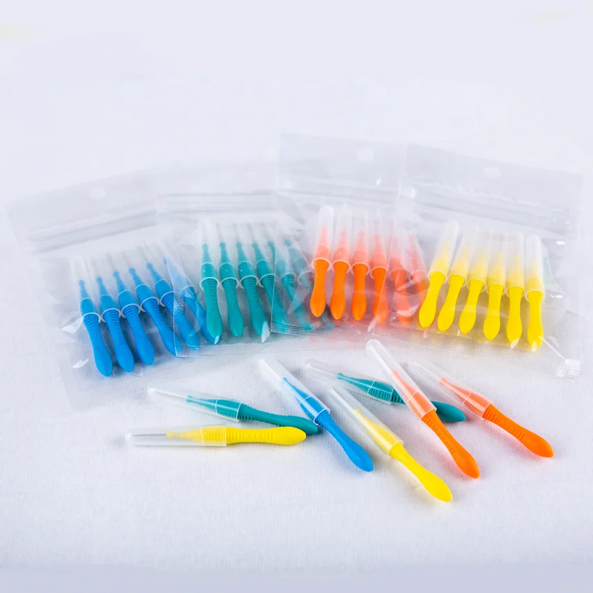 Wholesale Round Head Interdental Brush EVA Material Cleaning Brush.