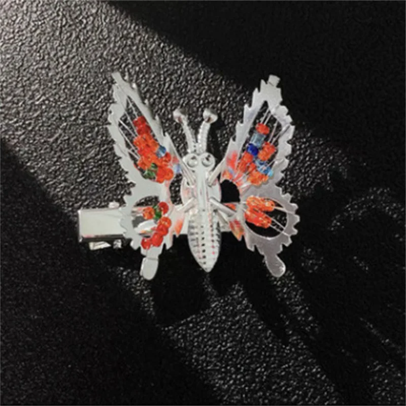 Super fairy side moving butterfly hair clip, antique style hair clip with wings and small clip headband