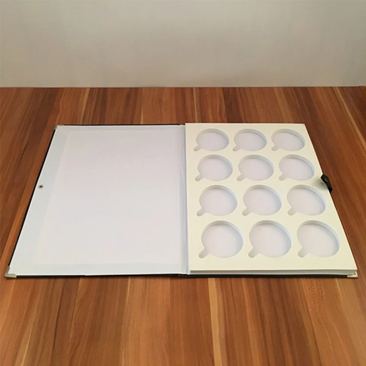Wholesale PU Leather 12/24 Slot Display Boxes For Glasses Lenses New EVA Lined Sunglasses Lens Storage Box