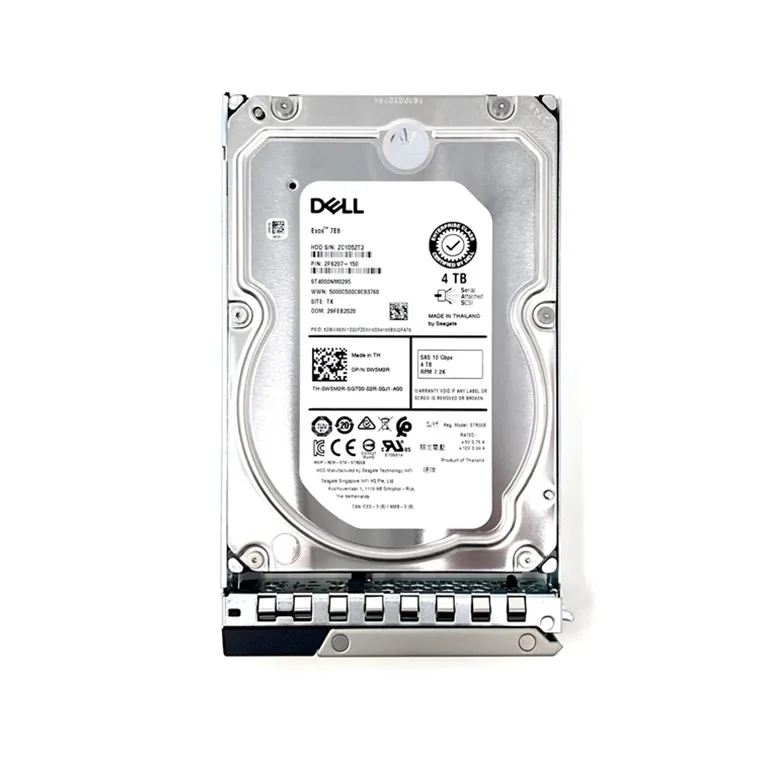  Оригинальный 400-пепельный 4 ТБ 7 2 K RPM NL SAS 12 Гбит/с 512n 3.5in горячего подключения жесткий диск для ноутбука Dell