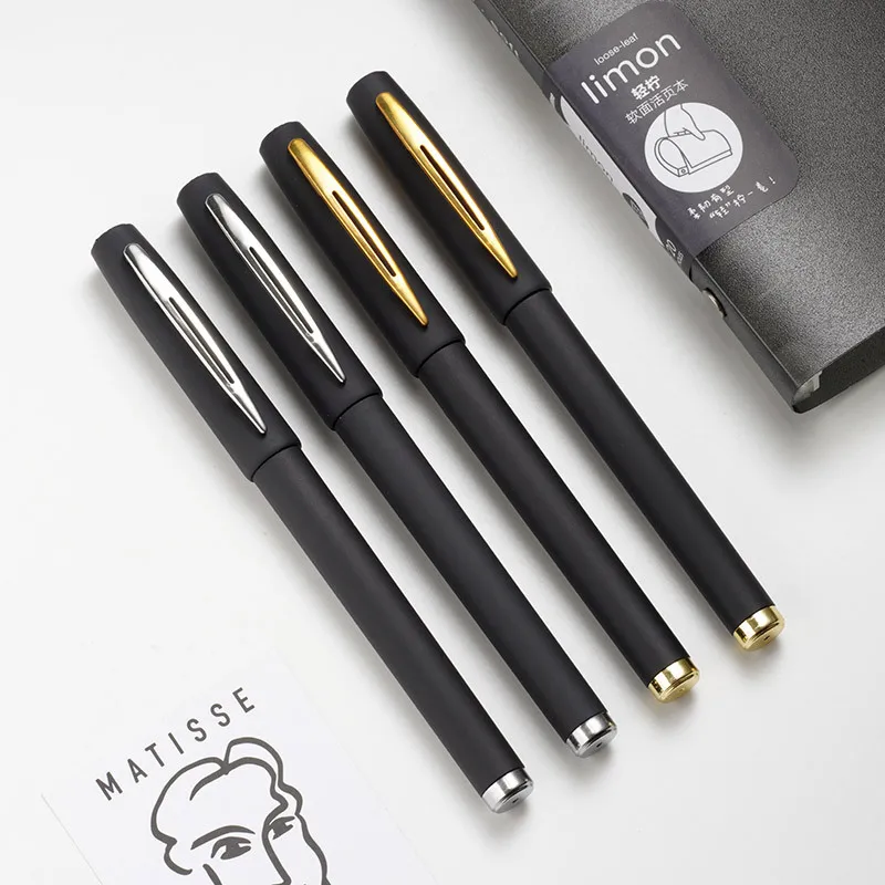 Business  solid color black luxury pen neutral pen fancy pen for  customizable logo student office Practical Stationery