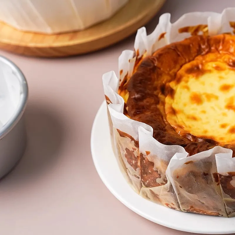 8 inches parchment paper tray silicone oil cake baking paper for oven, air fryer.