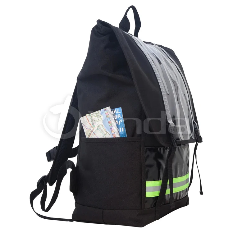Custom Flap Closure Bicycle Riding Gear Bag Outdoor Cycling Backpack with Reflective Strips