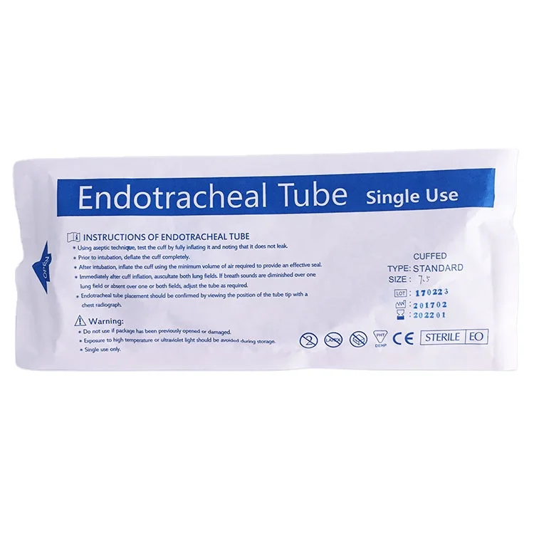 Disposable Oral Nasal Low Price Pressure Endotracheal tube with cuff without cuff