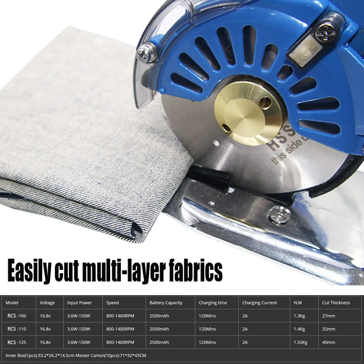 Adjustable Speed Electric Direct Drive Servo Round Knife Cloth Cutting Machine for Multilayer Fabric