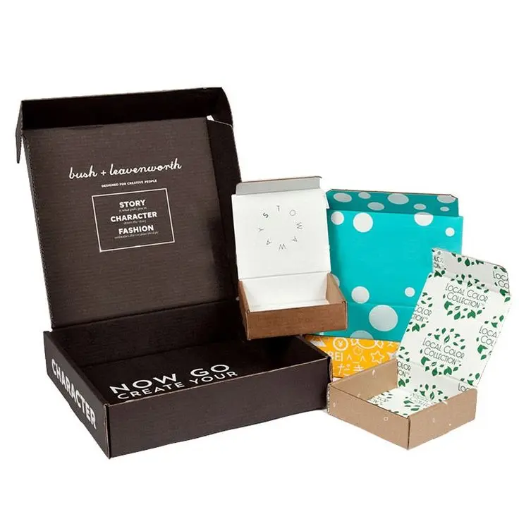 Custom Logo shipping mailer box Cardboard Print Fold Gift Mailing Paper Packaging Corrugated Box for Underwear, T shirt
