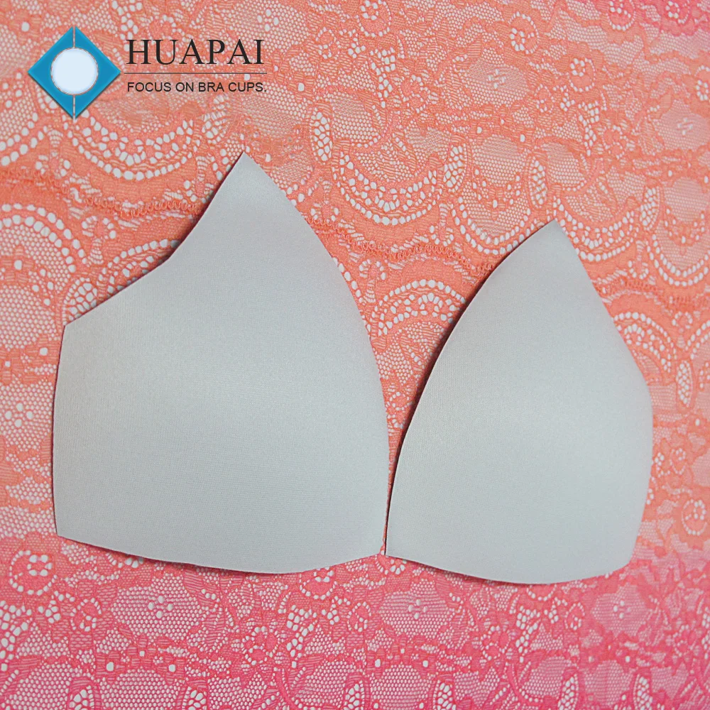 China factory Special shape absorb sweat cotton fabric laminated foam bra cup wholesale for young girls