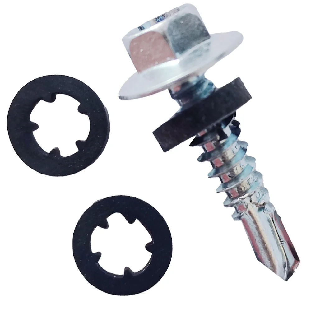 China supplier tornillo autoperforante hex head tek self drilling washer roofing screws