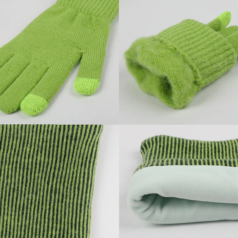 New Winter Men Women Hat Scarf Gloves Set Male Female Bonnet Knitted Hats Scarf Sets Warm Plush Caps Hat Scarf