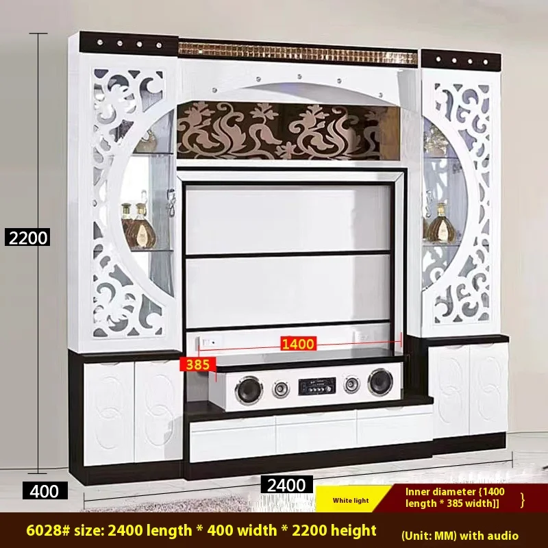 2025Latest Design Storage Display Rack Modern Wood Tv Stand Home Furniture Apartment Luxury Wall Unit Led Living Room Tv Cabinet
