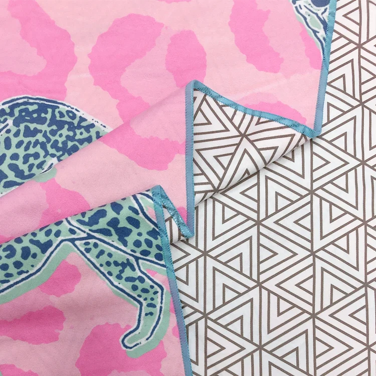 Custom Print sand free Australia  Brand Beach Towel double side Printed Microfiber suede Square Beach Towel