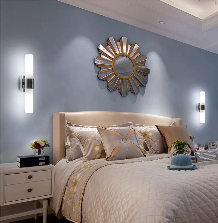 GLASS METAL WALL LAMP FIXTURES INDOOR WALL LIGHTING BEDSIDE BATHROOM VANITY WALL SCONCE