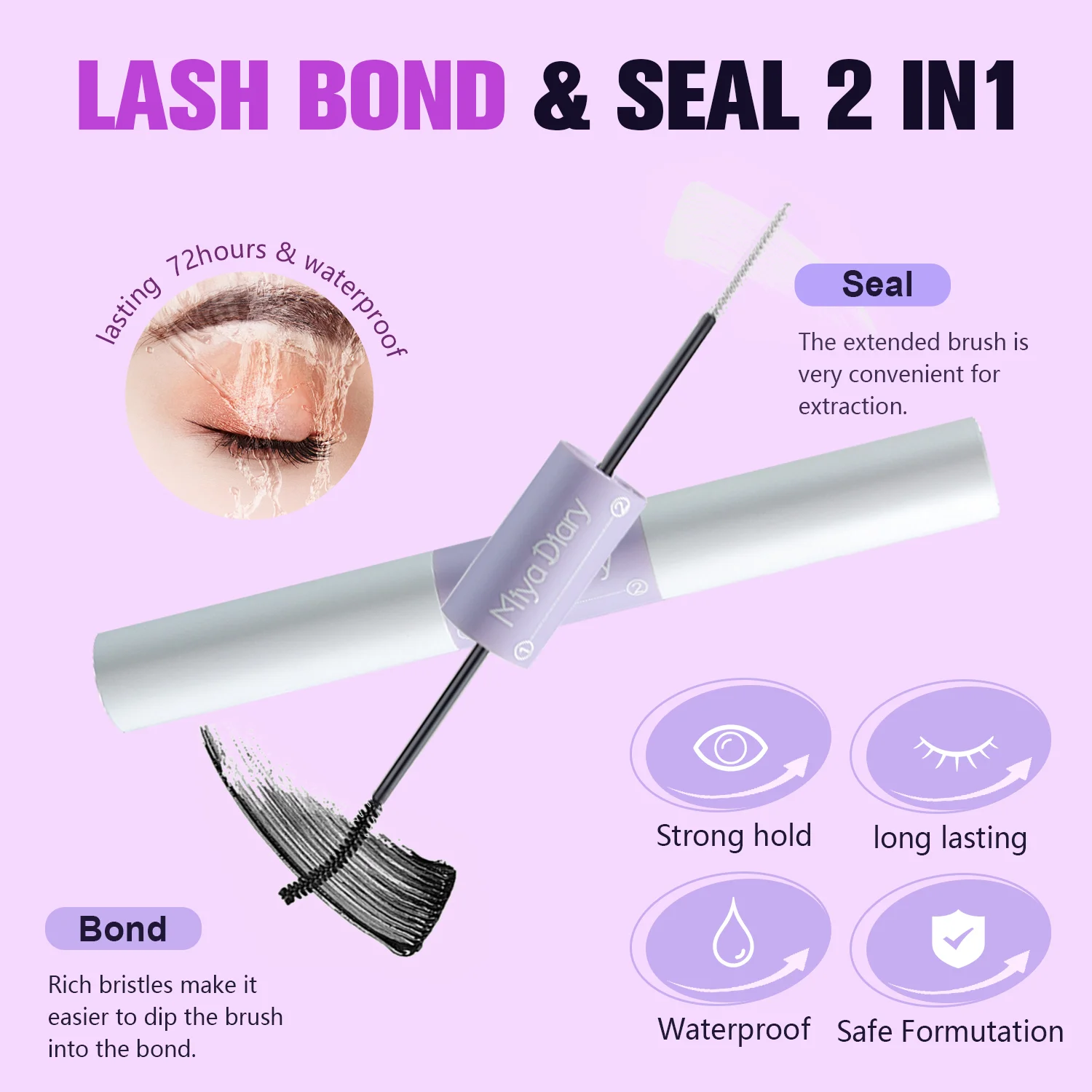 Wholesale handmade waterproof diy lash Kit Eyelash Extension Kit Diy Pre-Cut Segmented Lash strap tweezers