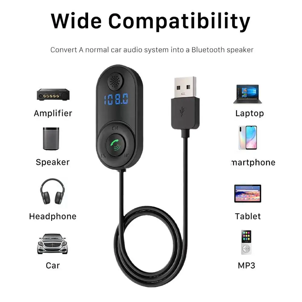 Приемник Bluetooth с высоким разрешением беспроводной аудиоприемник 5 1 адаптер USB для автомобильной стереосистемы потоковая передача музыки