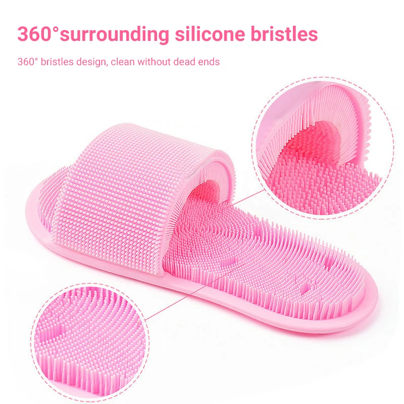 Custom Silicone Shower Foot Personal Massage Exfoliating and Cleaning Non-Slip Scrubber Brush for Bathroom