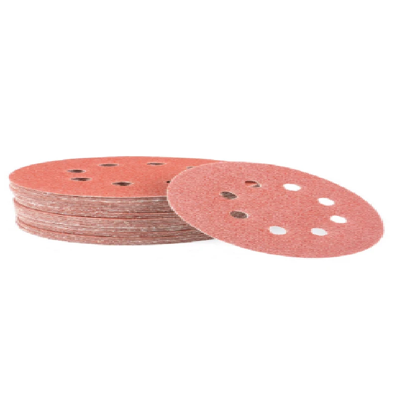OEM C Grade Red Yarn Sanding Disc Suitable For Polishing Iron Steel Wood Sandpaper Orbital Sanding Pads for Random Orbital Sande