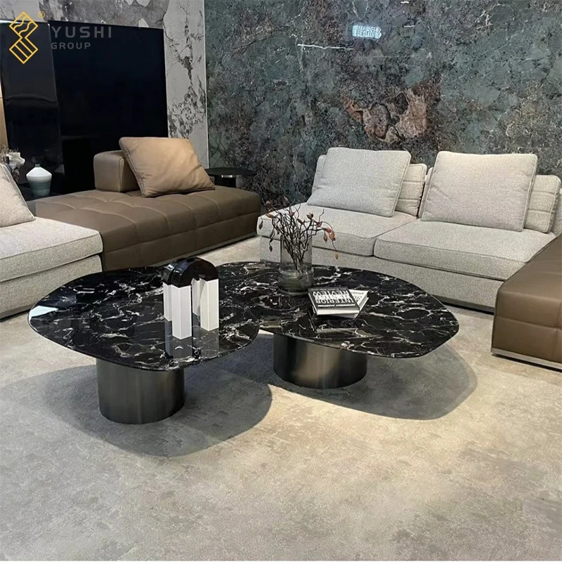 Yushi Group Wholesale Price Modern Marble Luxury Home Furniture Living Room Furniture Coffee Table Set