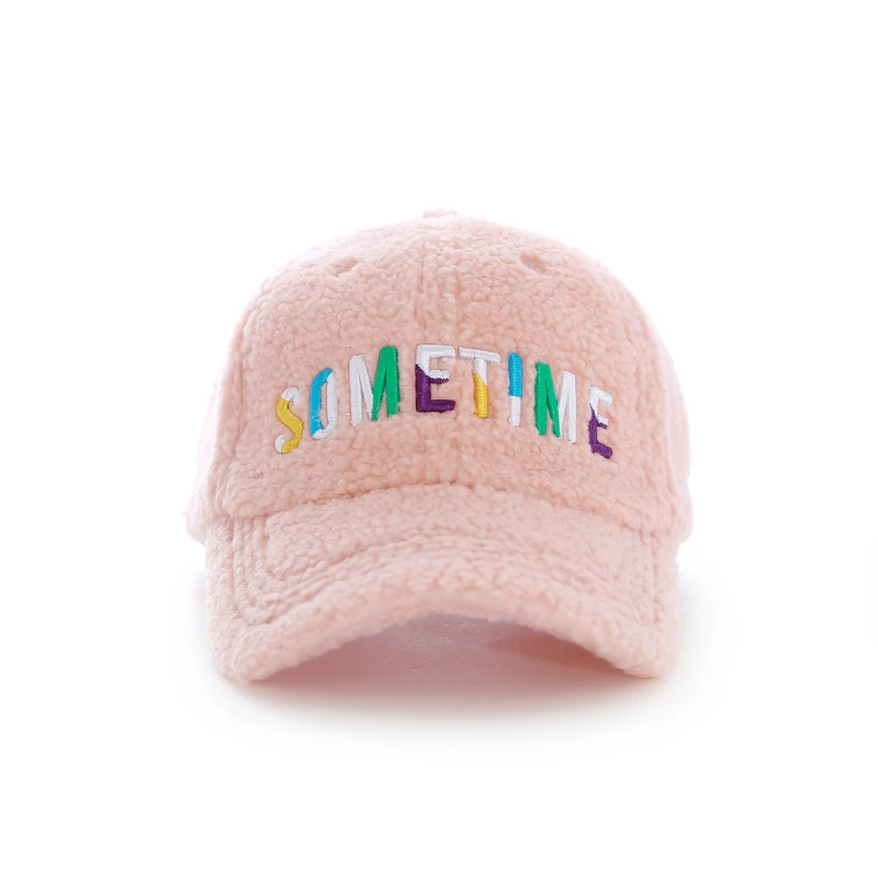 Cashmere embroidered  rainbow color hat