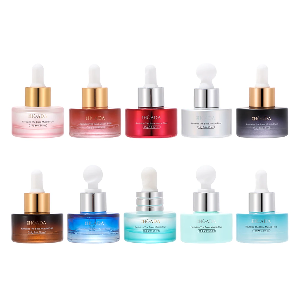 15ml  short round dropper  oil essential Packaging Cosmetic Empty Round Glass Bottle Set For Lotion Serum Cream