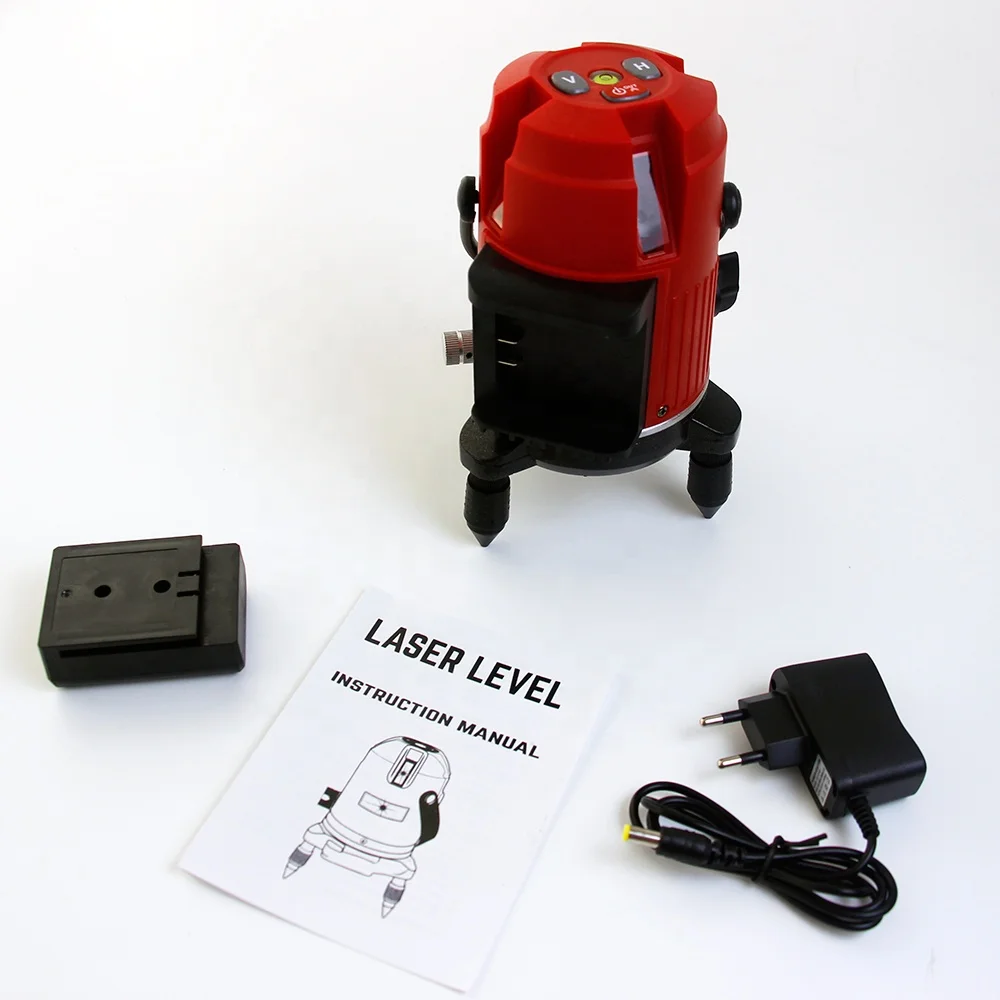RTS In Stock 635nm Red Light Rechargeable Batteries AA 360 Rotary Land Construction Laser Level