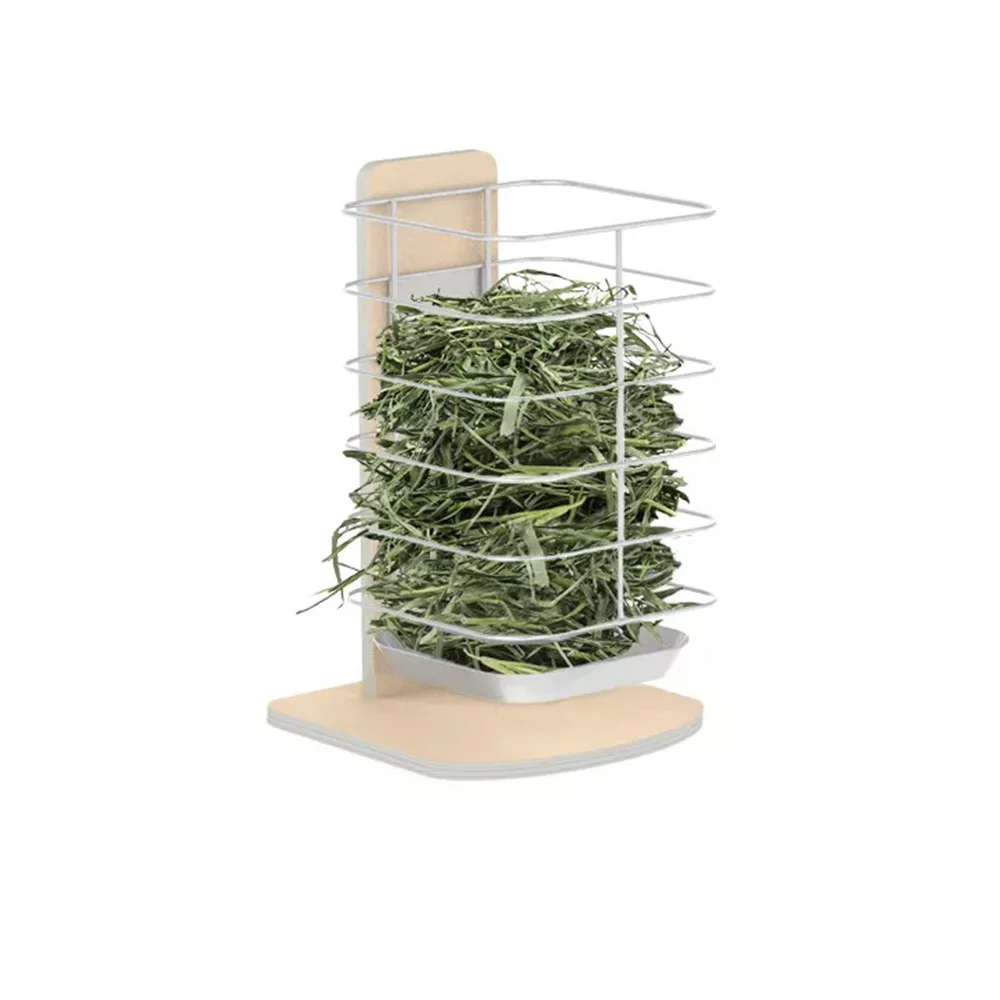 New Style Small Animal Hanging Villa Feeding Breeding Outdoor Rabbit Guinea Pig Degu Grass Hay Rack Wooden Pet Feeder
