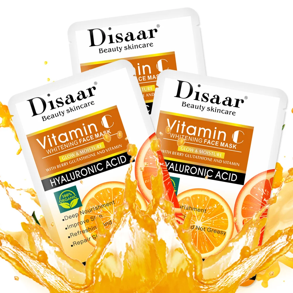 
Wholesale Skin Care Moisturizing Anti Aging Vitamin C Collagen Facial Mask Whitening Fruit Organic Sheet Face Mask 