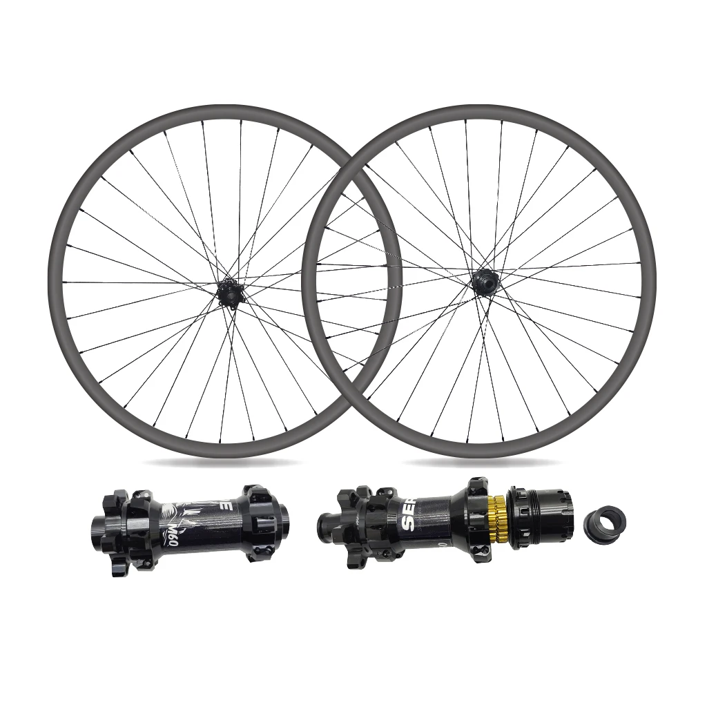 7 Tiger 29er 26mm Mountain Bike Rim M60 Hub Carbon Fiber Cycling Mtb Bicycle Wheelset Disc