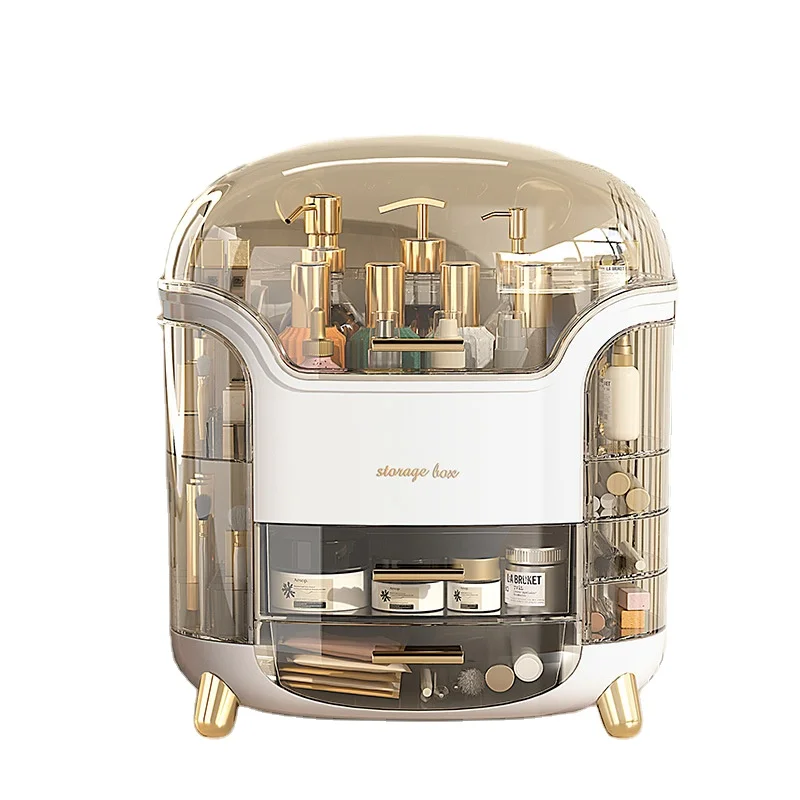 bathroom plastic cosmetics organizer display cases plastic storage box for make up products vanity for bathroom makeup