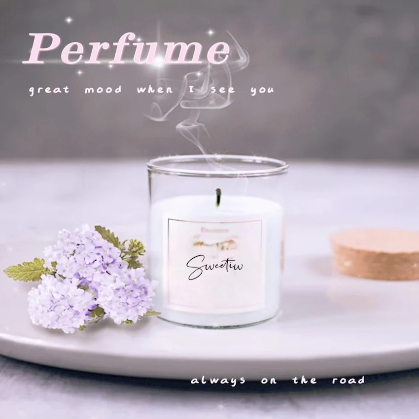 Scented Candle Jar Wholesale Christmas Soy Candle in Bulk Oil Fragrance Gift Set Scented Candles Private Label