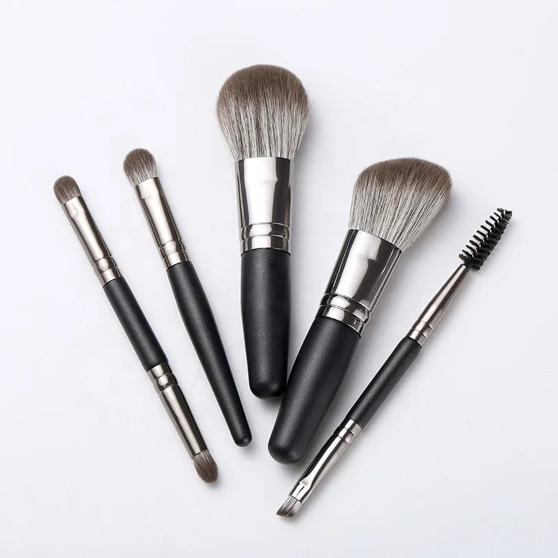 New Portable Foundation 5 Pcs Makeup Brush Reasonable Price Travel Soft Mini Synthetic Hair Makeup Brush Set