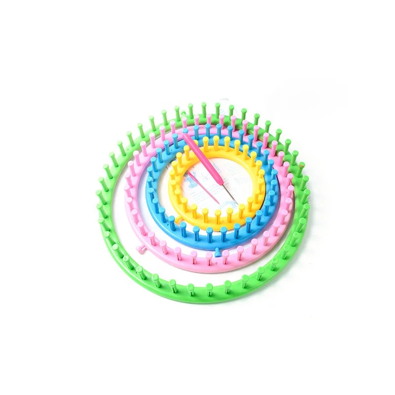 Factory Wholesale Plastic Circular Wool weaver tools Round Knitting Loom Set For Scarf