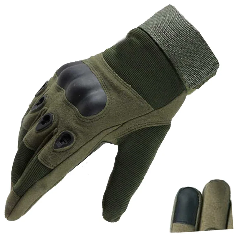Full Finger Rubber Hard Knuckle  Hunting Shooting Outdoor Military Tactical Gloves