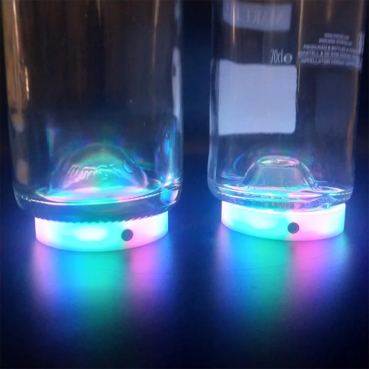 New design factory Wholesale price LED Light Drink Cup coaster led sticker for bottle, bottle glow sticker, led coaster