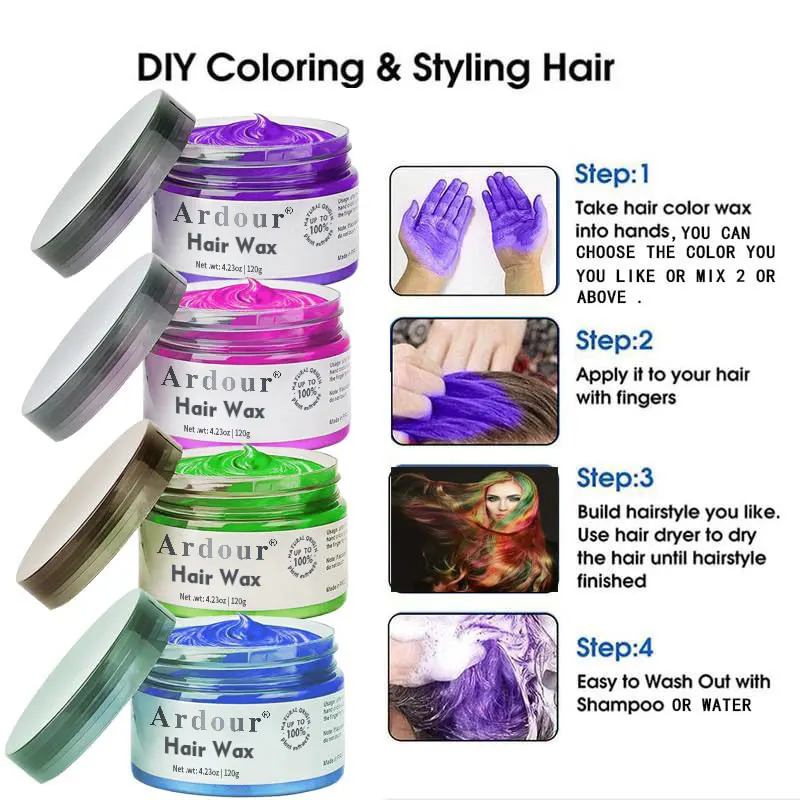 Temporary Hair Color Chalk For Kids Hair Wax Color For 4 5 6 7 8 9 Year Old Girl Gifts hair styling products