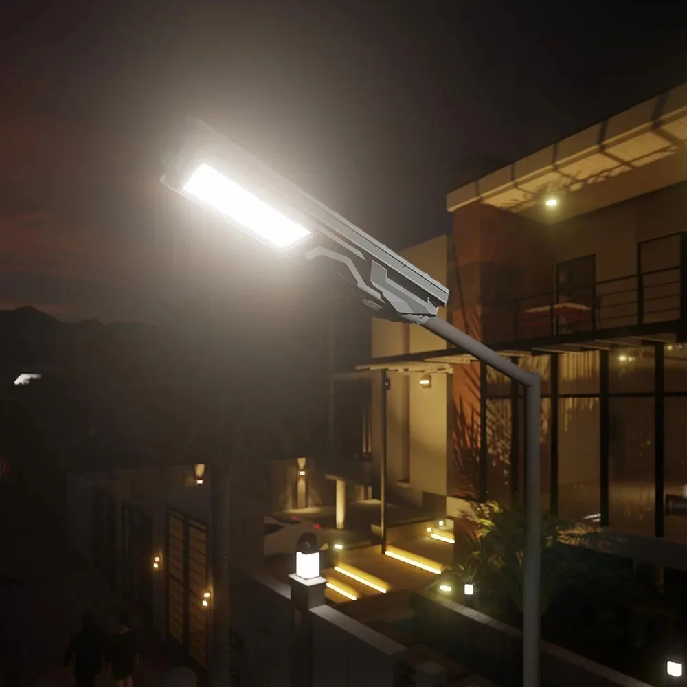 Omsen 2024 Low Price Solar Street Light Outdoor Solar Lights Lamp With Cctv Camera Motion Sensor Security Lighting For Garden