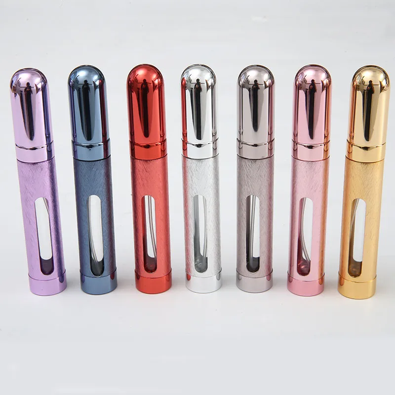 10ml 12ml Empty Black Pink Mini Attractive Travel Aluminum Perfume Atomizer Spray Bottle