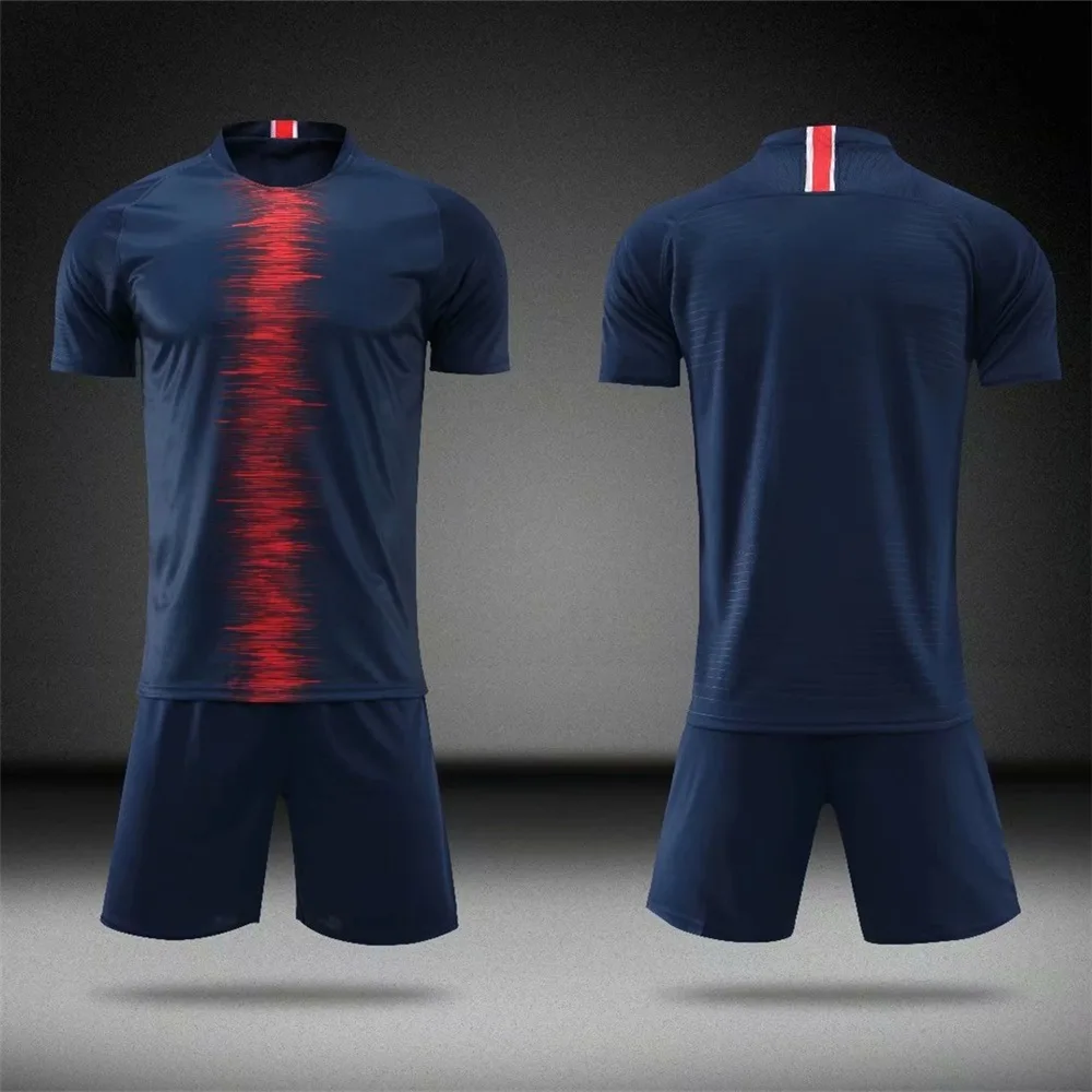 Wholesale mens quick dry football training uniform soccer game set jersey design thailand quality soccer wear