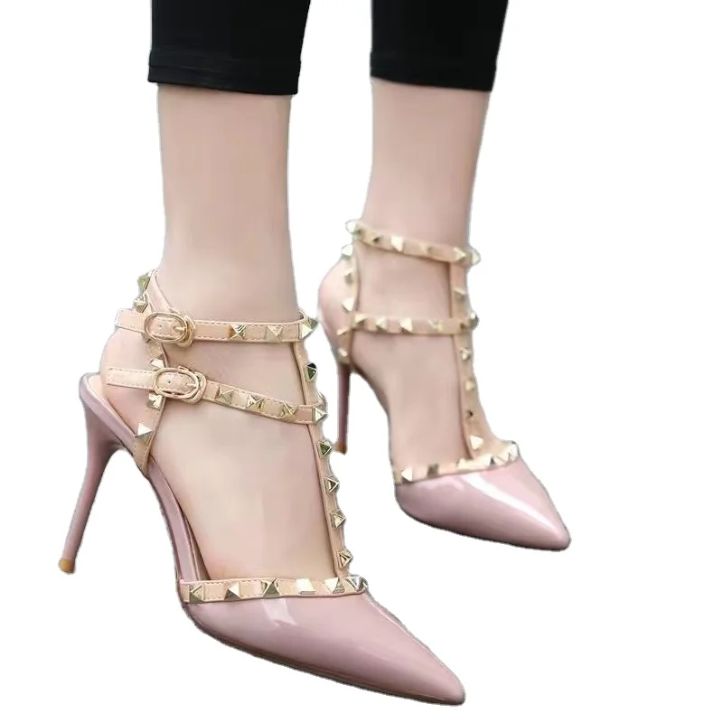 Wholesale 2022 New Big Name Designer Sexy Stiletto Rivet High Heels