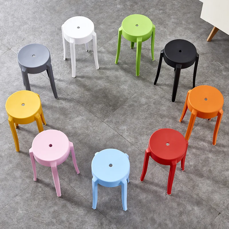 Factory wholesale Stackable Stool for kids anti-slip for indoor and outdoor plastic Barstool high backless stools chair