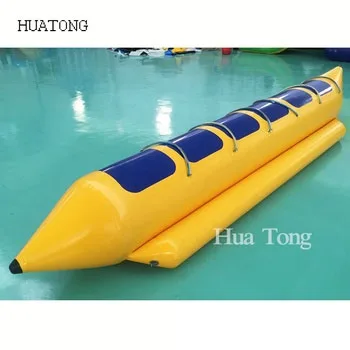 Wholesale 6 Person Pvc inflatable boat Inflatable Water Flying Fishing Banana Air Rowing Boats for Lakes Rivers Water Sports Fun