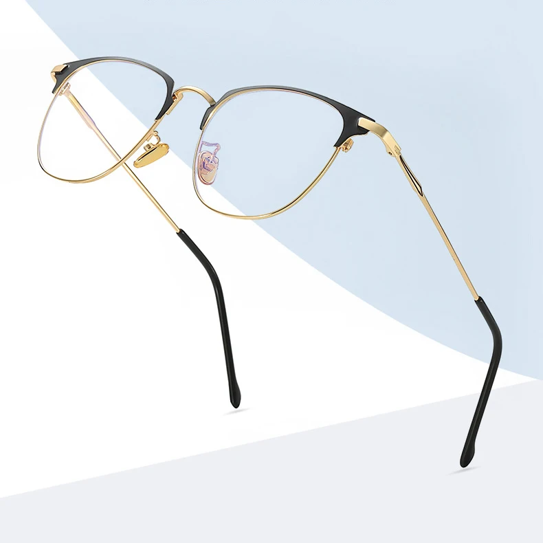 Оптовая продажа очки Gafas для компьютера с защитой от излучения синего света металлические роскошные унисекс под заказ женщин и