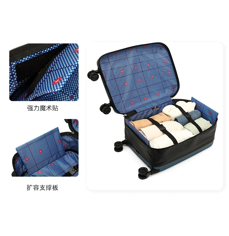 Foldable luggage universal wheel lightweight trolley case business travel case 20' 24' ABS high-quality Travel storage