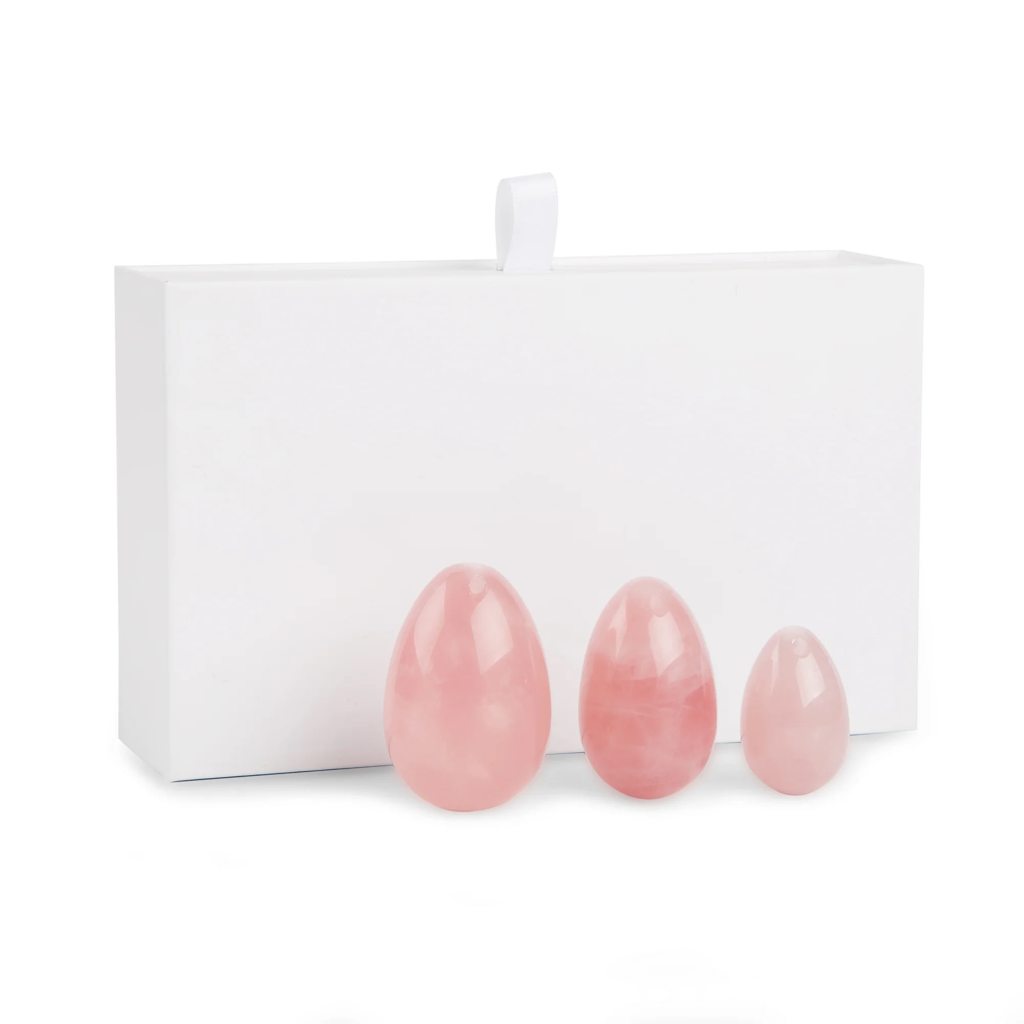 Wholesale Vaginal Jade Yoni Eggs Natural Rose Quartz Kegel Massage Cyrstal Pink Egg For