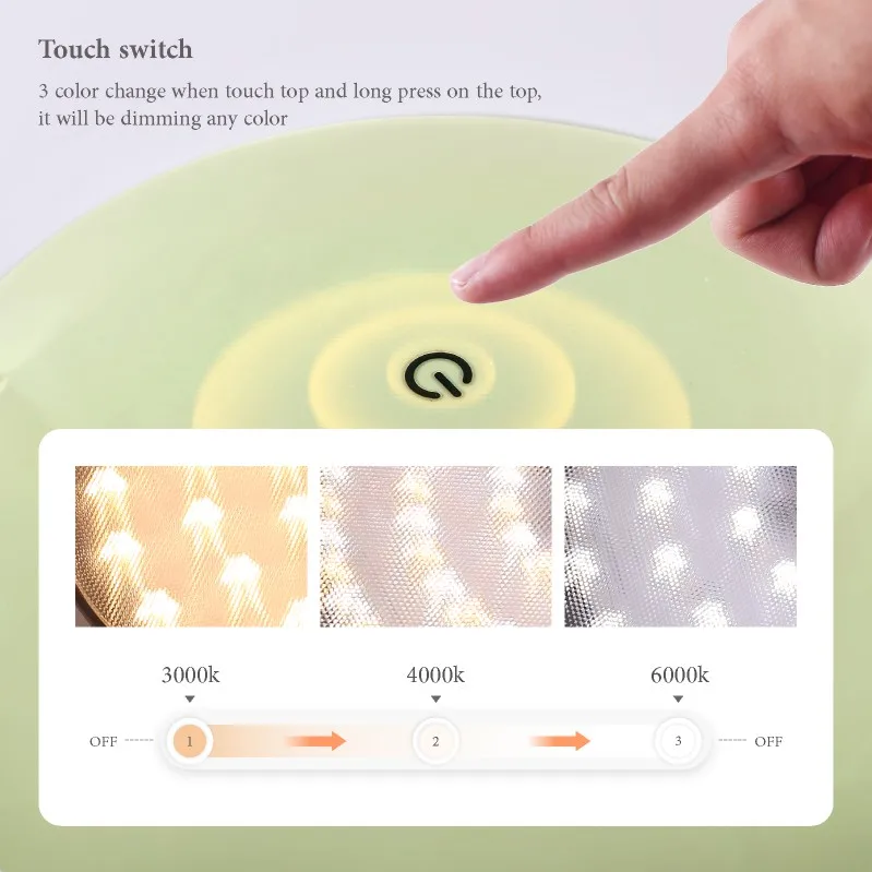 Modern Nordic LED Bedside Adjustable Top Touch Control Table Lamp Restaurant Dinner Light Cordless Hotel Rechargeable Table Lamp