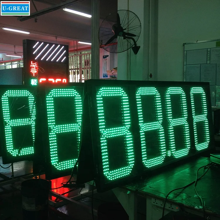 Беспроводной пульт дистанционного управления 8 дюймов формата 8,888 8,889/10 шт. светодиодный знак 7-сегментный светодиодный дисплей цены на топливо для газозаправочной станции